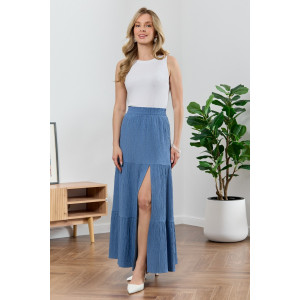 Юбка женская "Сиеста-4" плательная ткань (р-ры: 44-54) индиго