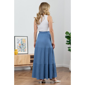 Юбка женская "Сиеста-4" плательная ткань (р-ры: 44-54) индиго