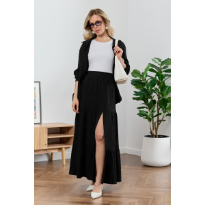 Юбка женская "Сиеста-4" плательная ткань (р-ры: 44-54) черный