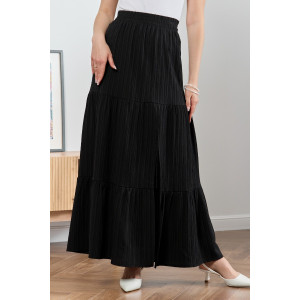 Юбка женская "Сиеста-4" плательная ткань (р-ры: 44-54) черный