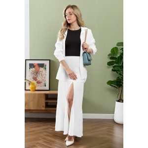 Юбка женская "Сиеста-4" плательная ткань (р-ры: 44-54) белый