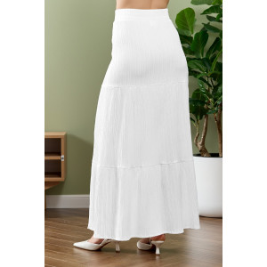 Юбка женская "Сиеста-4" плательная ткань (р-ры: 44-54) белый