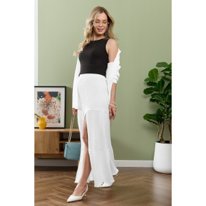 Юбка женская "Сиеста-4" плательная ткань (р-ры: 44-54) белый