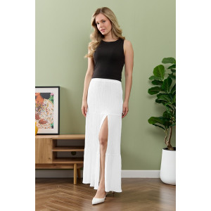 Юбка женская "Сиеста-4" плательная ткань (р-ры: 44-54) белый