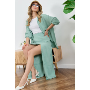 Юбка женская "Сиеста-4" плательная ткань (р-ры: 44-54) светло-зеленый