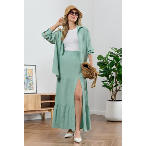 Юбка женская "Сиеста-4" плательная ткань (р-ры: 44-54) светло-зеленый