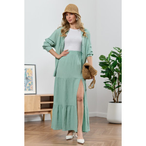 Юбка женская "Сиеста-4" плательная ткань (р-ры: 44-54) светло-зеленый