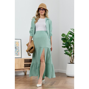 Юбка женская "Сиеста-4" плательная ткань (р-ры: 44-54) светло-зеленый