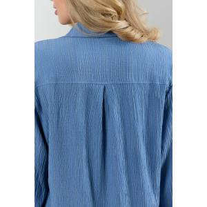 Рубашка женская "Сиеста-5" плательная ткань (р-ры: 44-58) индиго