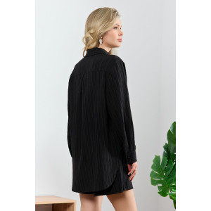 Рубашка женская "Сиеста-5" плательная ткань (р-ры: 44-58) черный