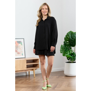 Рубашка женская "Сиеста-5" плательная ткань (р-ры: 44-58) черный