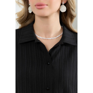 Рубашка женская "Сиеста-5" плательная ткань (р-ры: 44-58) черный