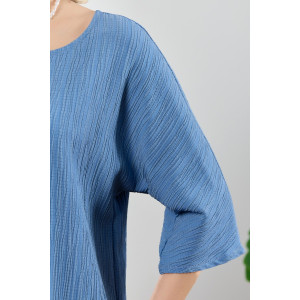 Блузка женская "Сиеста-6" плательная ткань (р-ры: 44-54) индиго