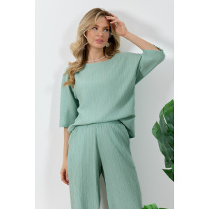 Блузка женская "Сиеста-6" плательная ткань (р-ры: 44-54) светло-зеленый