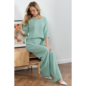 Блузка женская "Сиеста-6" плательная ткань (р-ры: 44-54) светло-зеленый