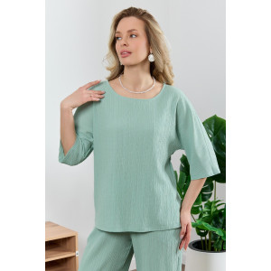 Блузка женская "Сиеста-6" плательная ткань (р-ры: 44-54) светло-зеленый