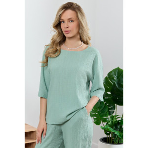 Блузка женская "Сиеста-6" плательная ткань (р-ры: 44-54) светло-зеленый