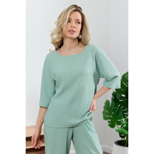 Блузка женская "Сиеста-6" плательная ткань (р-ры: 44-54) светло-зеленый