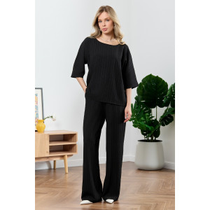 Блузка женская "Сиеста-6" плательная ткань (р-ры: 44-54) черный