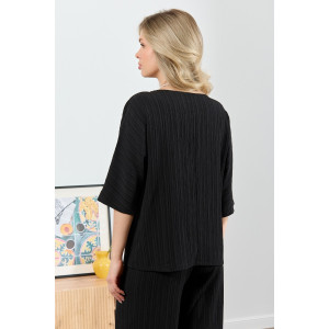Блузка женская "Сиеста-6" плательная ткань (р-ры: 44-54) черный