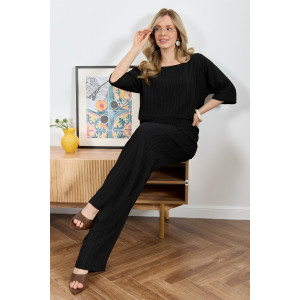 Блузка женская "Сиеста-6" плательная ткань (р-ры: 44-54) черный