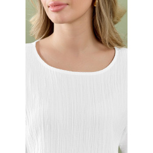 Блузка женская "Сиеста-6" плательная ткань (р-ры: 44-54) белый