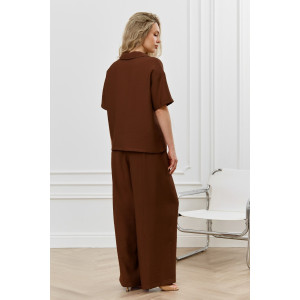 Блузка женская "Ясмина-1" фактурное полотно (р-ры: 44-54) коричневый Блузка женская "Ясмина-1" фактурное полотно (р-ры: 44-54) коричневый