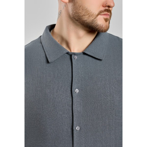 Рубашка мужская "Линкольн-1" фактурное полотно (р-ры: 48-58) графитовый Рубашка мужская "Линкольн-1" фактурное полотно (р-ры: 48-58) графитовый