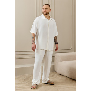 Рубашка мужская "Линкольн-1" фактурное полотно (р-ры: 48-58) белый Рубашка мужская "Линкольн-1" фактурное полотно (р-ры: 48-58) белый