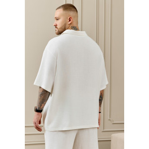 Рубашка мужская "Линкольн-1" фактурное полотно (р-ры: 48-58) белый Рубашка мужская "Линкольн-1" фактурное полотно (р-ры: 48-58) белый