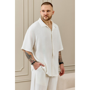 Рубашка мужская "Линкольн-1" фактурное полотно (р-ры: 48-58) белый Рубашка мужская "Линкольн-1" фактурное полотно (р-ры: 48-58) белый