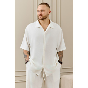 Рубашка мужская "Линкольн-1" фактурное полотно (р-ры: 48-58) белый Рубашка мужская "Линкольн-1" фактурное полотно (р-ры: 48-58) белый