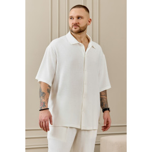 Рубашка мужская "Линкольн-1" фактурное полотно (р-ры: 48-58) белый Рубашка мужская "Линкольн-1" фактурное полотно (р-ры: 48-58) белый