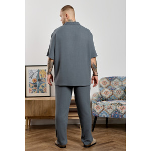 Брюки мужские "Линкольн-3" фактурное полотно (р-ры: 48-58) графитовый Брюки мужские "Линкольн-3" фактурное полотно (р-ры: 48-58) графитовый