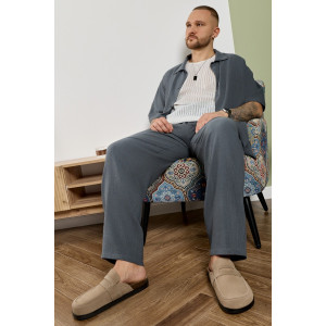 Брюки мужские "Линкольн-3" фактурное полотно (р-ры: 48-58) графитовый Брюки мужские "Линкольн-3" фактурное полотно (р-ры: 48-58) графитовый