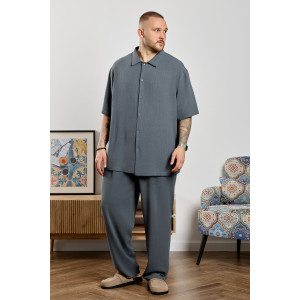 Брюки мужские "Линкольн-3" фактурное полотно (р-ры: 48-58) графитовый Брюки мужские "Линкольн-3" фактурное полотно (р-ры: 48-58) графитовый