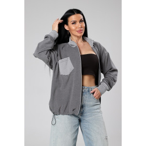 Толстовка женская М-1046 поларфлис (р-ры: 46-56) серый Толстовка женская М-1046 поларфлис (р-ры: 46-56) серый