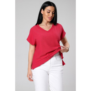 Блузка женская М-1044 вискоза (р-ры: 48-56) маджента Блузка женская М-1044 вискоза (р-ры: 48-56) маджента