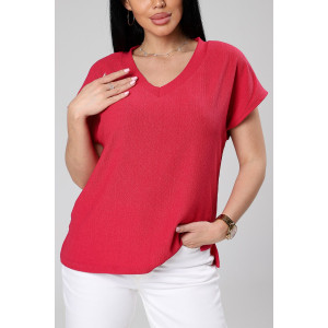 Блузка женская М-1044 вискоза (р-ры: 48-56) маджента Блузка женская М-1044 вискоза (р-ры: 48-56) маджента