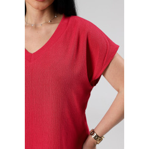 Блузка женская М-1044 вискоза (р-ры: 48-56) маджента Блузка женская М-1044 вискоза (р-ры: 48-56) маджента