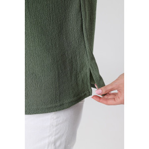 Блузка женская М-1044 вискоза (р-ры: 48-56) хаки Блузка женская М-1044 вискоза (р-ры: 48-56) хаки