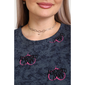 Костюм двойка женский 01077 кулирка (р-ры: 44-56) серый