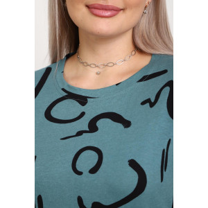 Костюм двойка женский 01077 кулирка (р-ры: 44-56) изумрудный