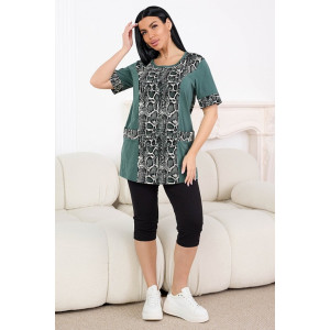 Футболка женская 0005-83 кулирка (р-ры: 52-64) анаконда