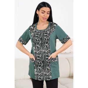 Футболка женская 0005-83 кулирка (р-ры: 52-64) анаконда