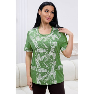 Футболка женская 0004-27 кулирка (р-ры: 50-64) фисташковый