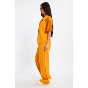 Костюм двойка женский К1375.1 креп-кружево (р-ры: 48-58)