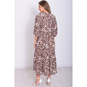 Платье женское Ф1074м штапель (р-ры: 46-56) коричневый