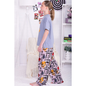 Пижама подростковая 12114 кулирка (р-ры: 36-44) серый Пижама подростковая 12114 кулирка (р-ры: 36-44) серый