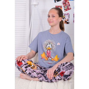 Пижама детская 7316 кулирка (р-ры: 30-34) серый Пижама детская 7316 кулирка (р-ры: 30-34) серый